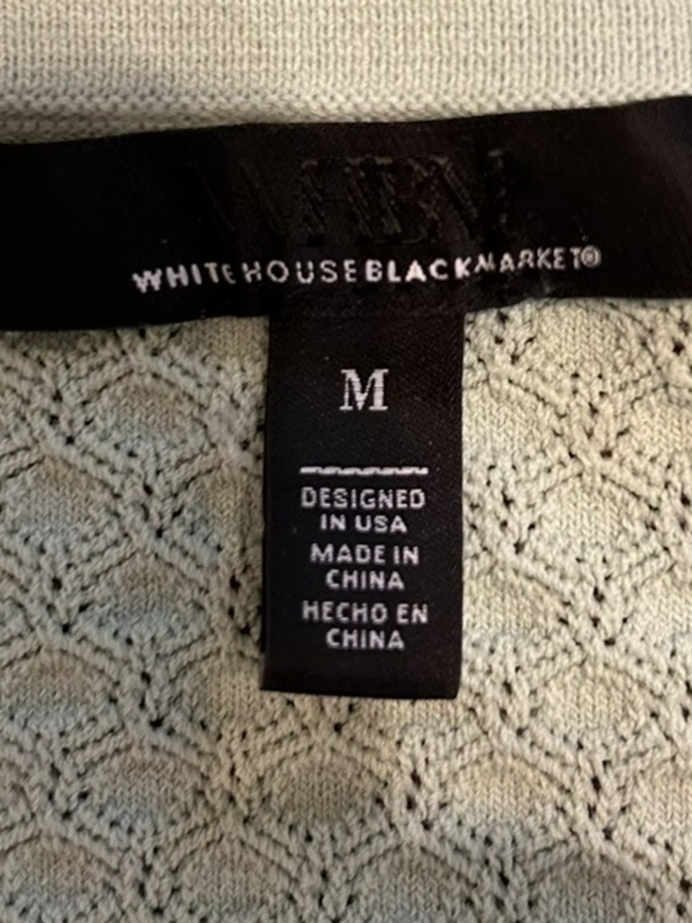 White House Black Market Textured Sage Cardigan Soft Neutral Chic M - Picture 4 of 8